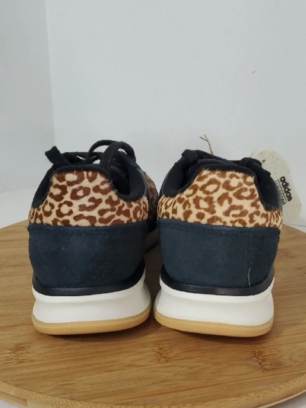 adidas RUN 70s 2.0 Black Leopard Print Accents Women's Size 7 NIB